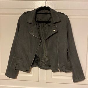 Grey moto jacket